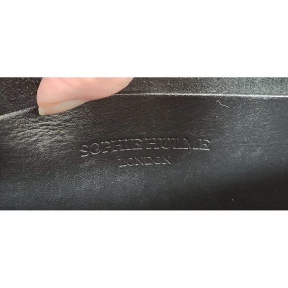 SOPHIE HULME Black Smooth Matte Leather Crossbody Bag - Picture 13 of 16